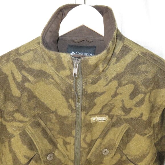 Columbia PHG Gallatin Range Wool Blend Camo Hunting Coat Jacket Men's M Medium - Picture 2 of 16